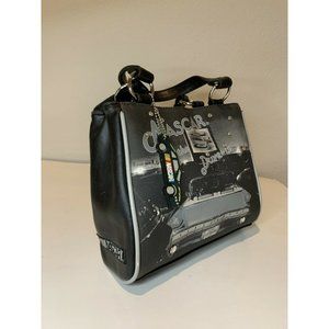 NASCAR Officially licensed Women's VINYL Purse Bag with KEYCHAIN 9" x 7" x 2"